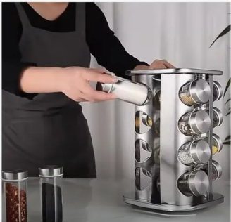 Miniatura 4 de Especiero 16 Frascos Redondo  Giratorio